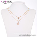 43054 Xuping Jewelry Fashion Heart Shaped Lady Necklace for Birthday Gifts